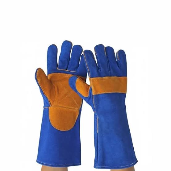 images (11) Heat Resistant Leather Welding Gloves – 16-Inch Split Cowhide MIG/Stick Welder Gauntlets with Kevlar Stitching - Image 1